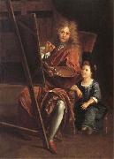 Portrait of the Artist with his Son,Charles-Antoine, Antoine Coypel